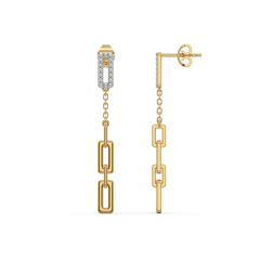 Linkin' It Up - Lab Diamond Drop Earrings