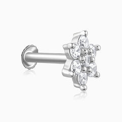 Silver Aurora Kiss Nosepin