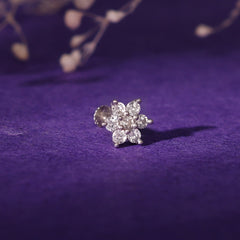 Silver Aurora Kiss Nosepin