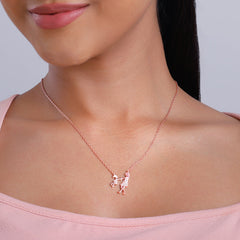 Rose Gold Always Us Necklace