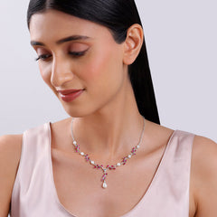 Silver Leia Pearl Necklace