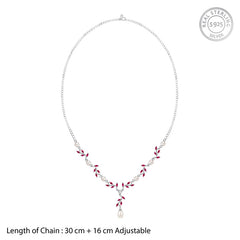 Silver Leia Pearl Necklace