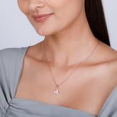 Rose Gold Enveloped in Love Pendant with Link Chain