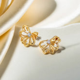 Petal Radiance - Lab Diamond Stud Earrings