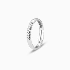 Silver Rope Ring for Her