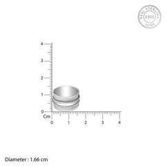 Silver Multi Pattern Ring