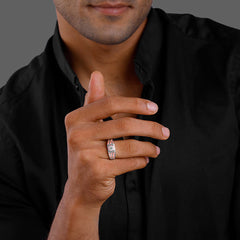 Silver & Rose Gold Timeless Ring For Him