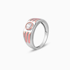 Silver & Rose Gold Timeless Ring For Him
