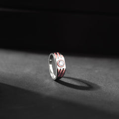 Silver & Rose Gold Timeless Ring For Him