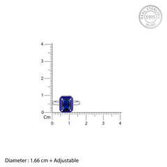 Silver Royal Blue Ring