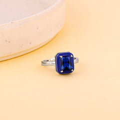 Silver Royal Blue Ring