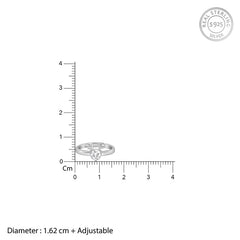 Silver Fawn Heart Ring