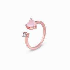 Rose Gold Heart Up My Sleeves Ring