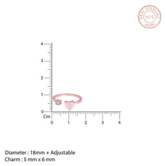 Rose Gold Heart Up My Sleeves Ring