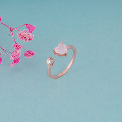 Rose Gold Heart Up My Sleeves Ring