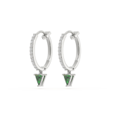 Radiance Huggies - Emerald Earrings