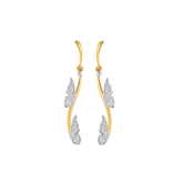 Whimsical Wing - Lab Diamond Drop Earrings