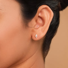 Astra Marquise - Pure Gold Lab Diamond Solitaire Stud Earrings