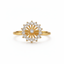 Radiant Sunburst Diamond Halo Ring