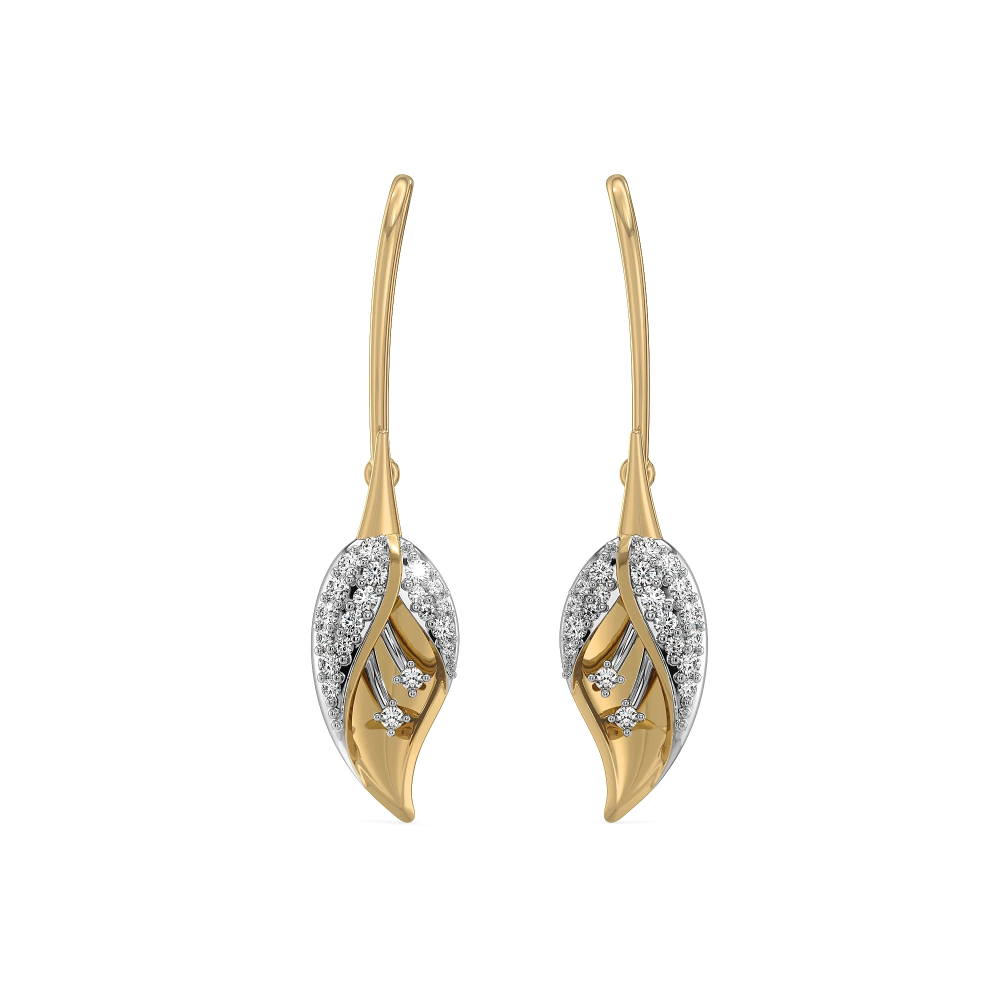 Enchanted Bud - Lab diamond Drop Earrings Secondary image