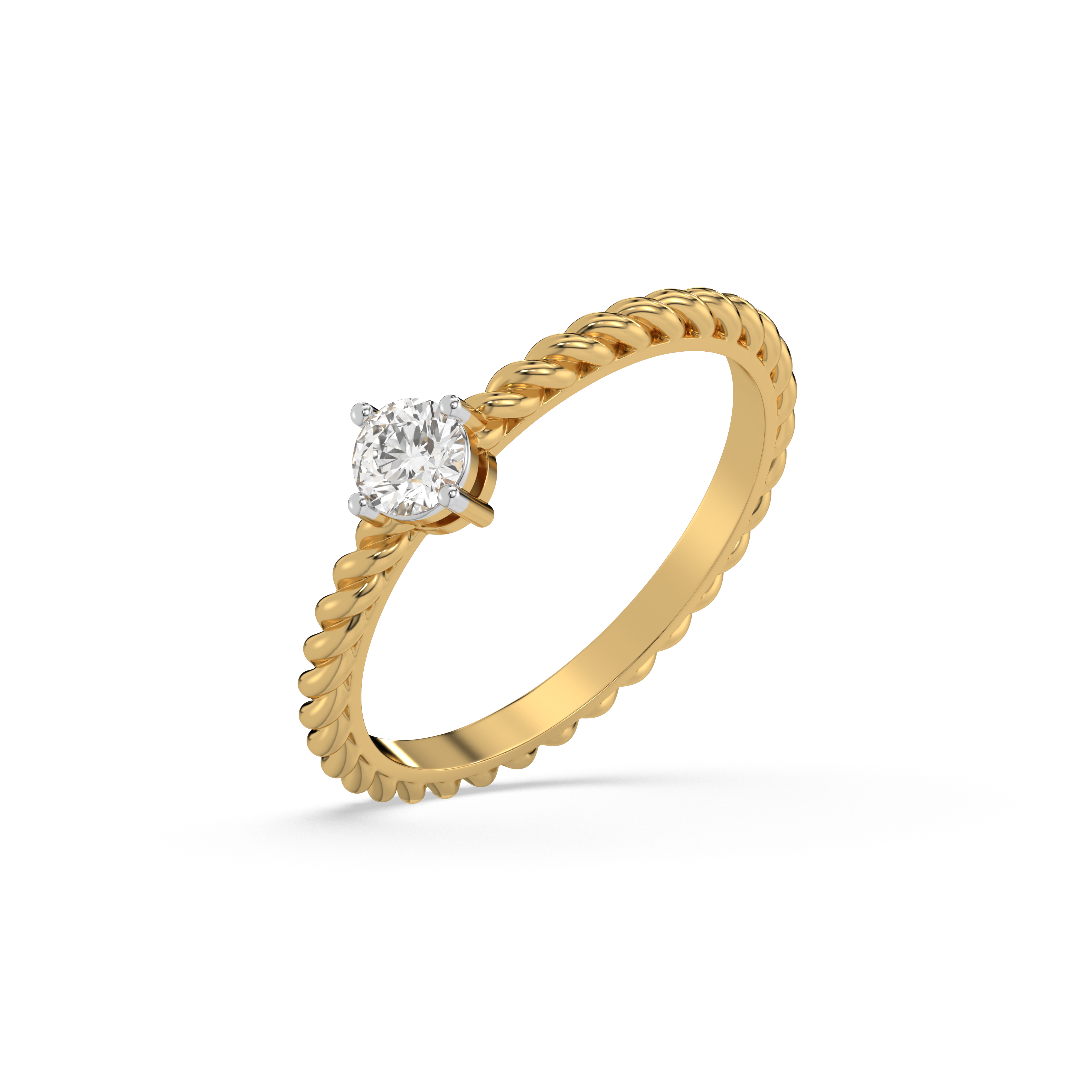 Twist of Fate - Lab Diamond Solitaire Ring Main image