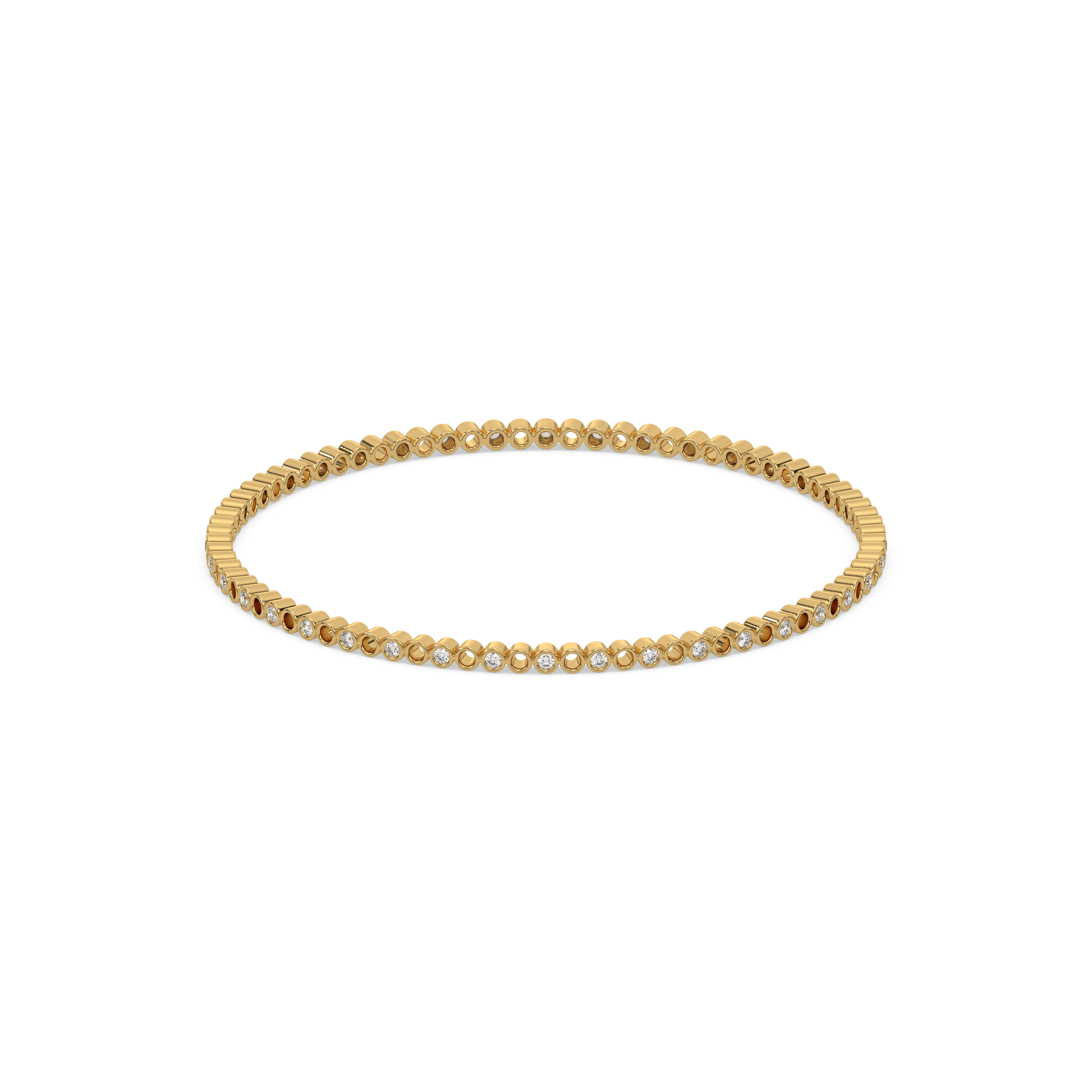 Beaded - Lab Diamond Bangle