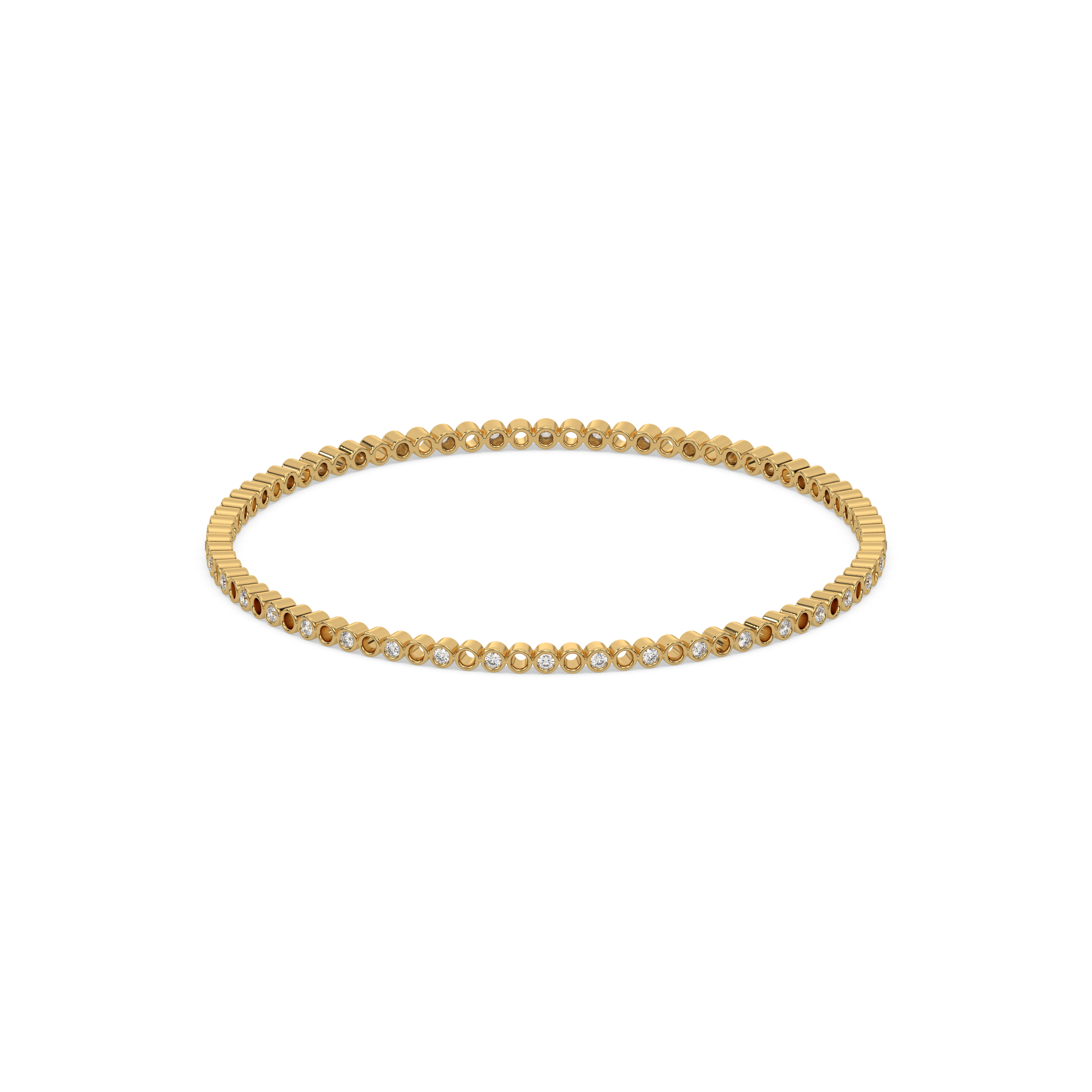Beaded - Lab Diamond Bangle