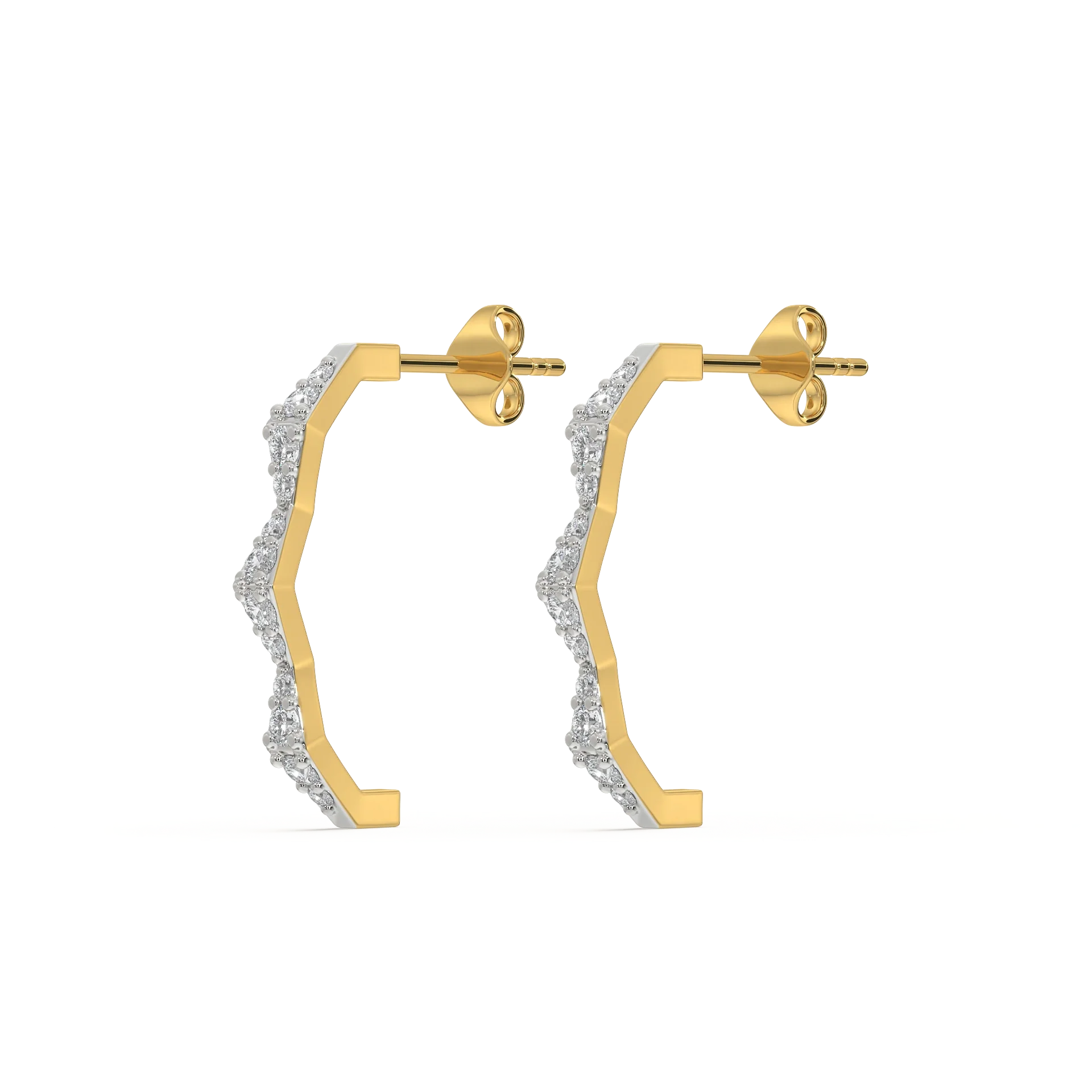 Radiance Edge - Lab Diamond Hoop Earrings Main image