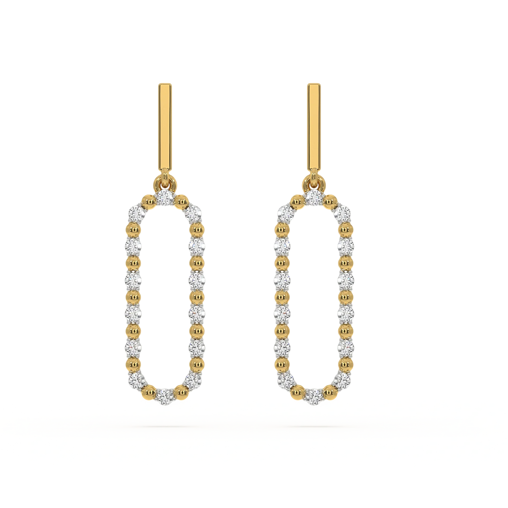 Elegant - Lab Diamond Drop Earrings