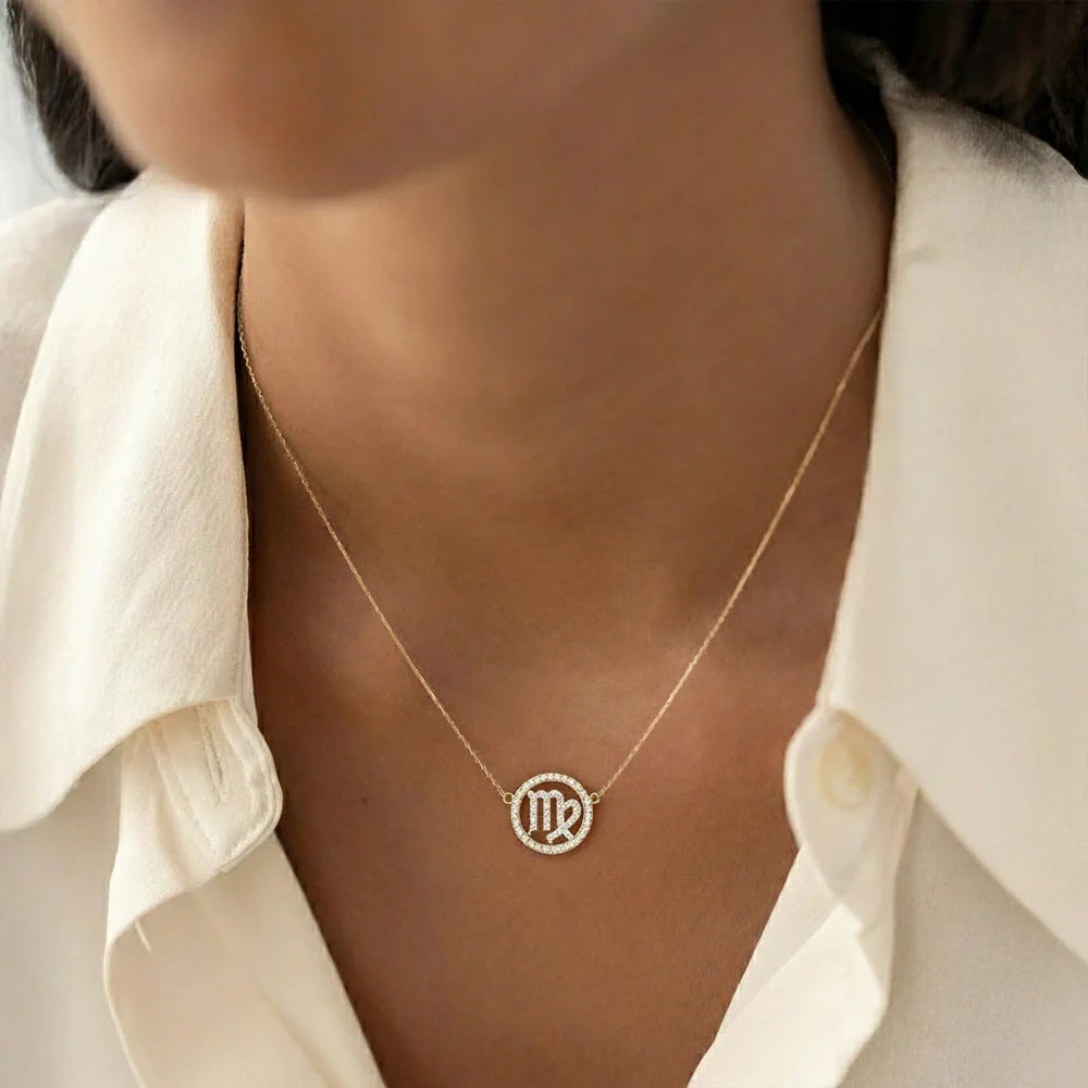 Virgo Aura - Lab Diamond Necklace