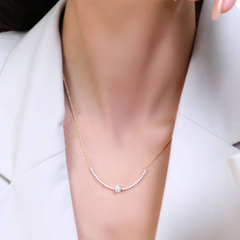Line of Light - Lab Diamond Solitaire Necklace Secondary image