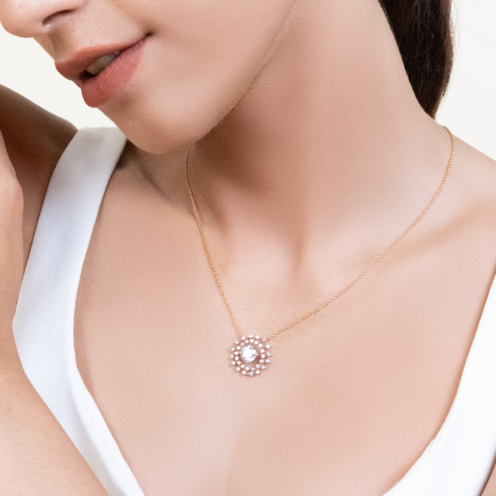 Rain-Dance - Lab Diamond Solitaire Necklace Secondary image