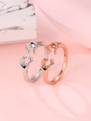 "Bound by Love" 925 Silver Couple Rings