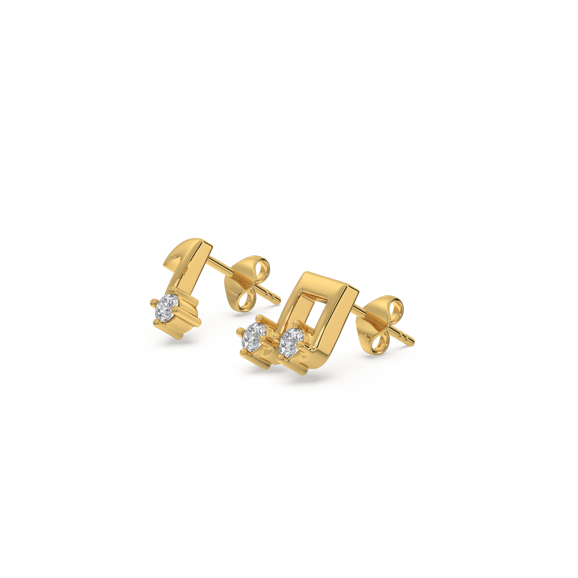 Harmony Beam - Lab Diamond Stud Earrings