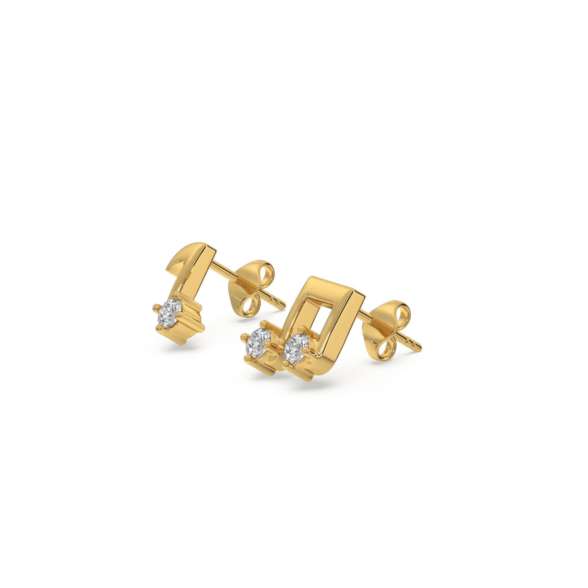 Harmony Beam - Lab Diamond Stud Earrings Main image