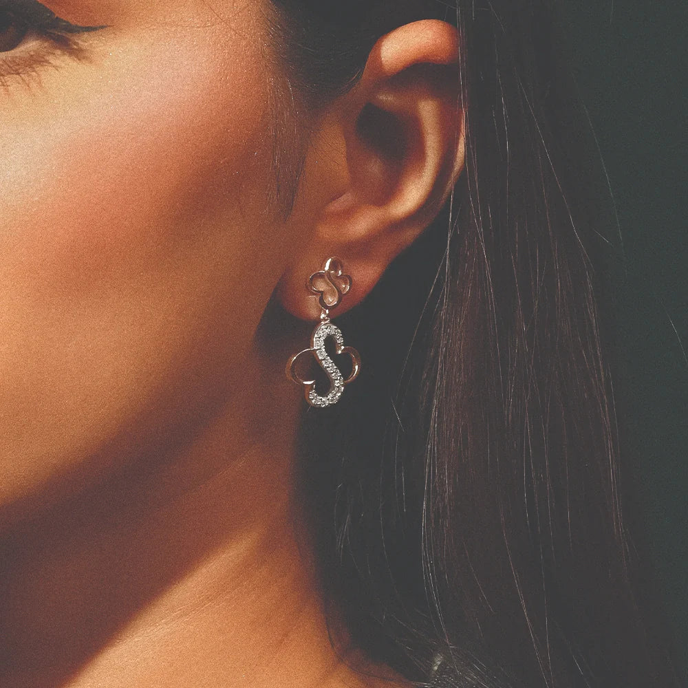 Clover S-Drops - Lab Diamond Earrings