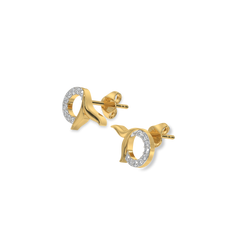 Serene Tail - Lab Diamond Stud Earrings