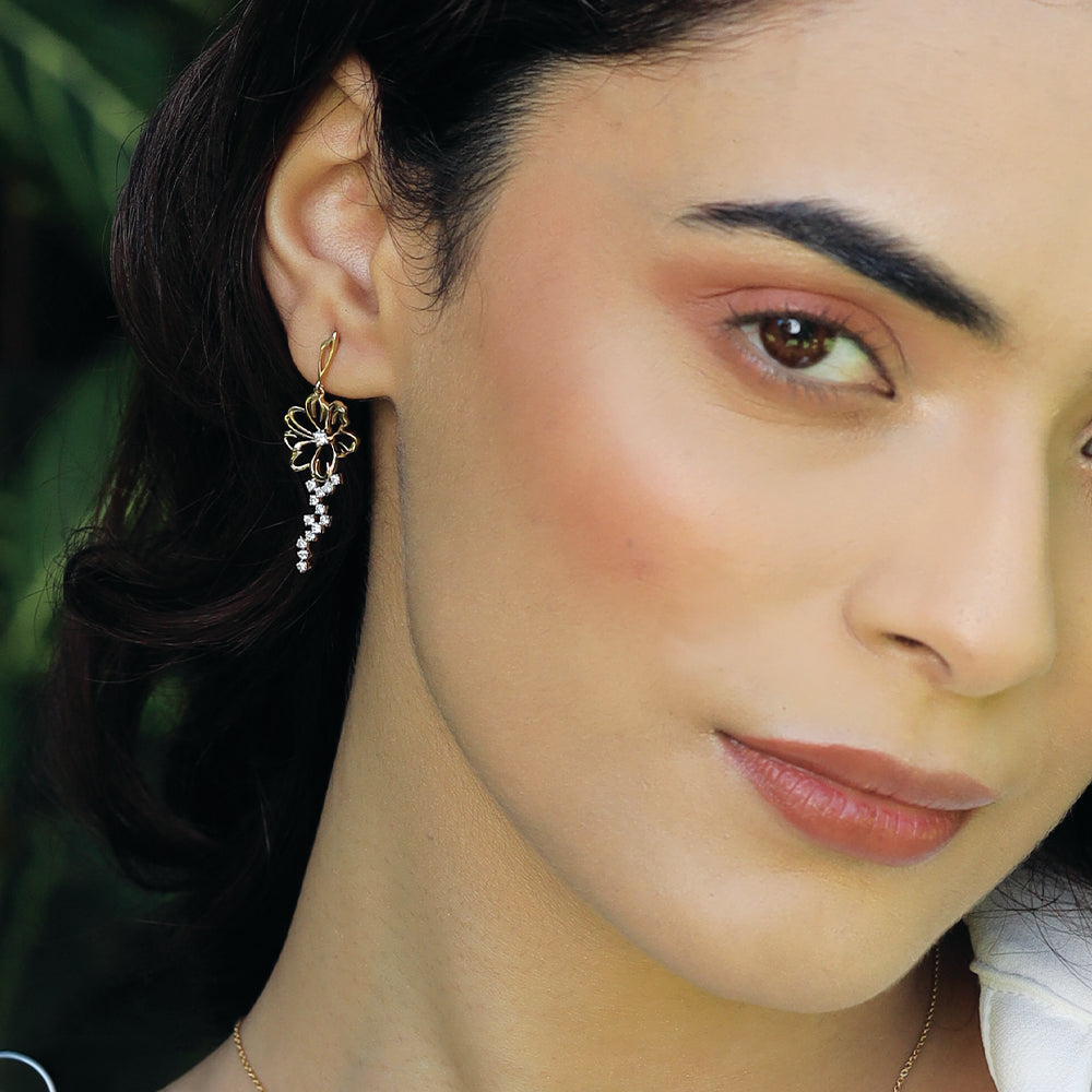 Flora Dewdrops - Lab Diamond Earrings