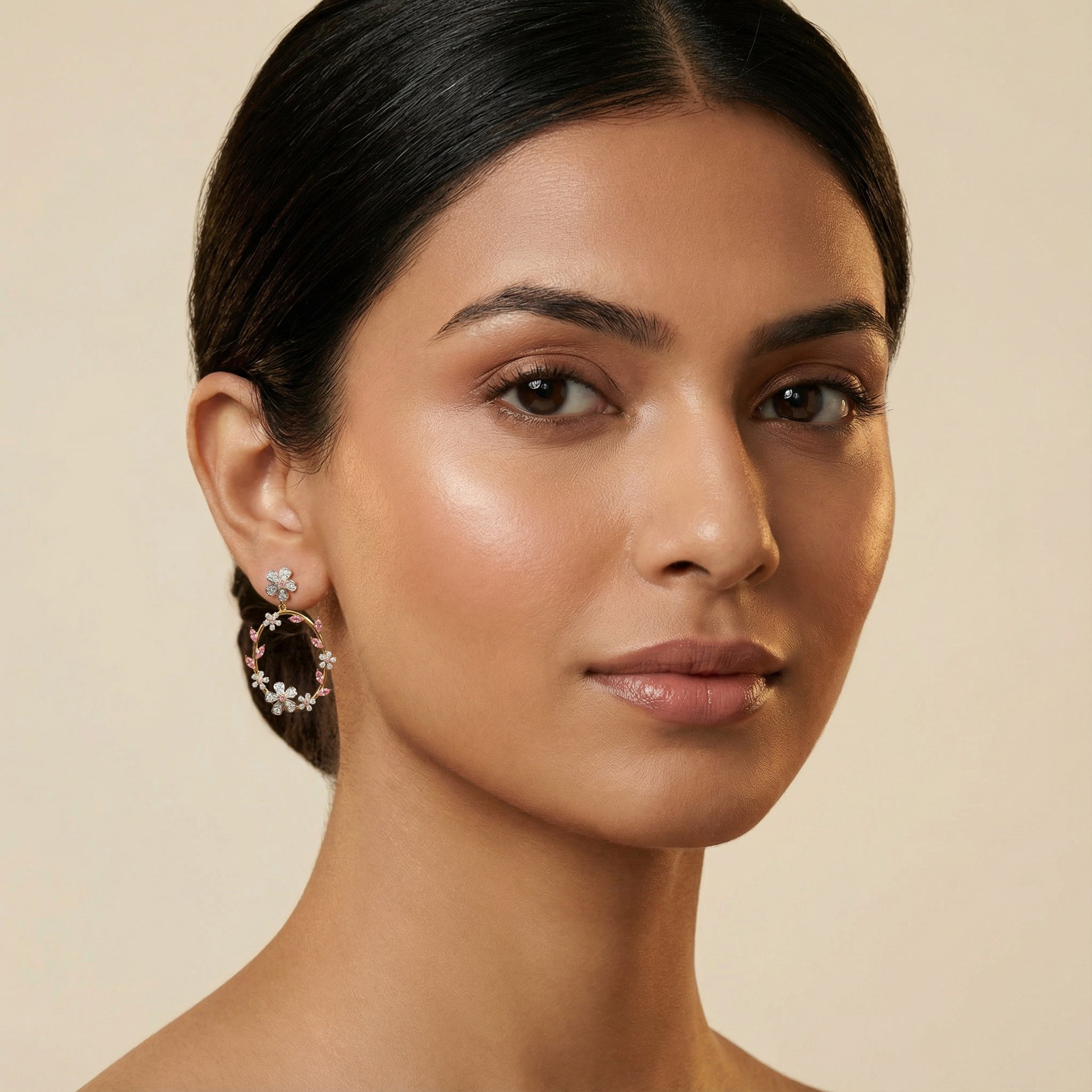 Blush Bouquet - Lab Diamond Drop Earrings