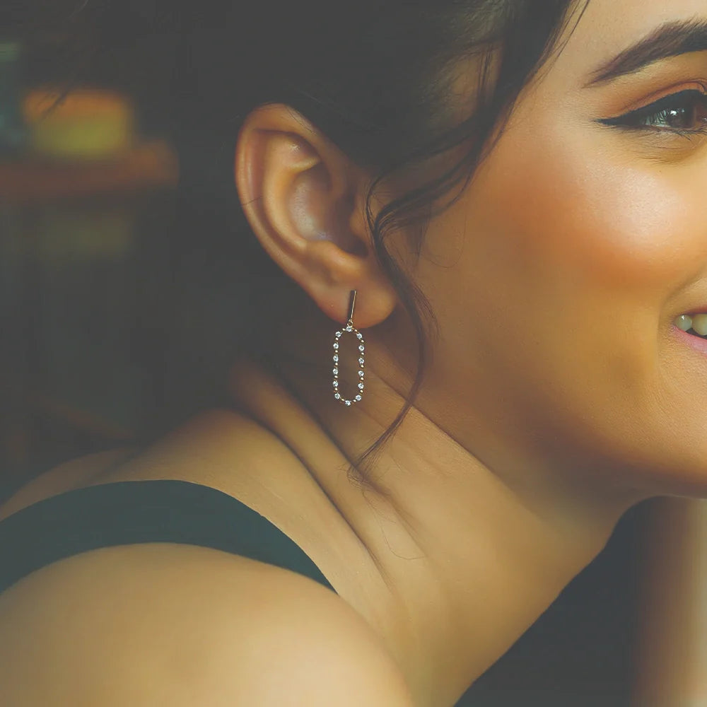 Elegant - Lab Diamond Drop Earrings