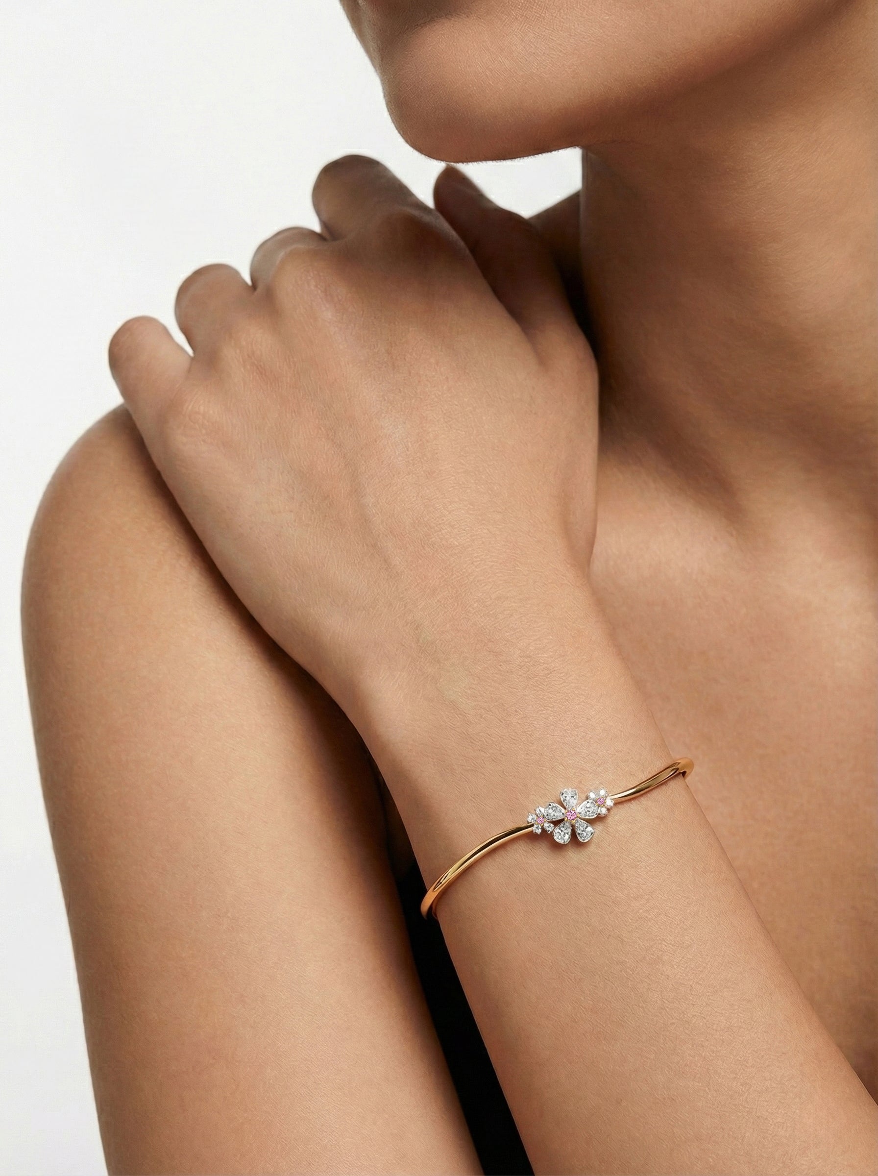 Rosy Garden - Lab Diamond Bangle Secondary image