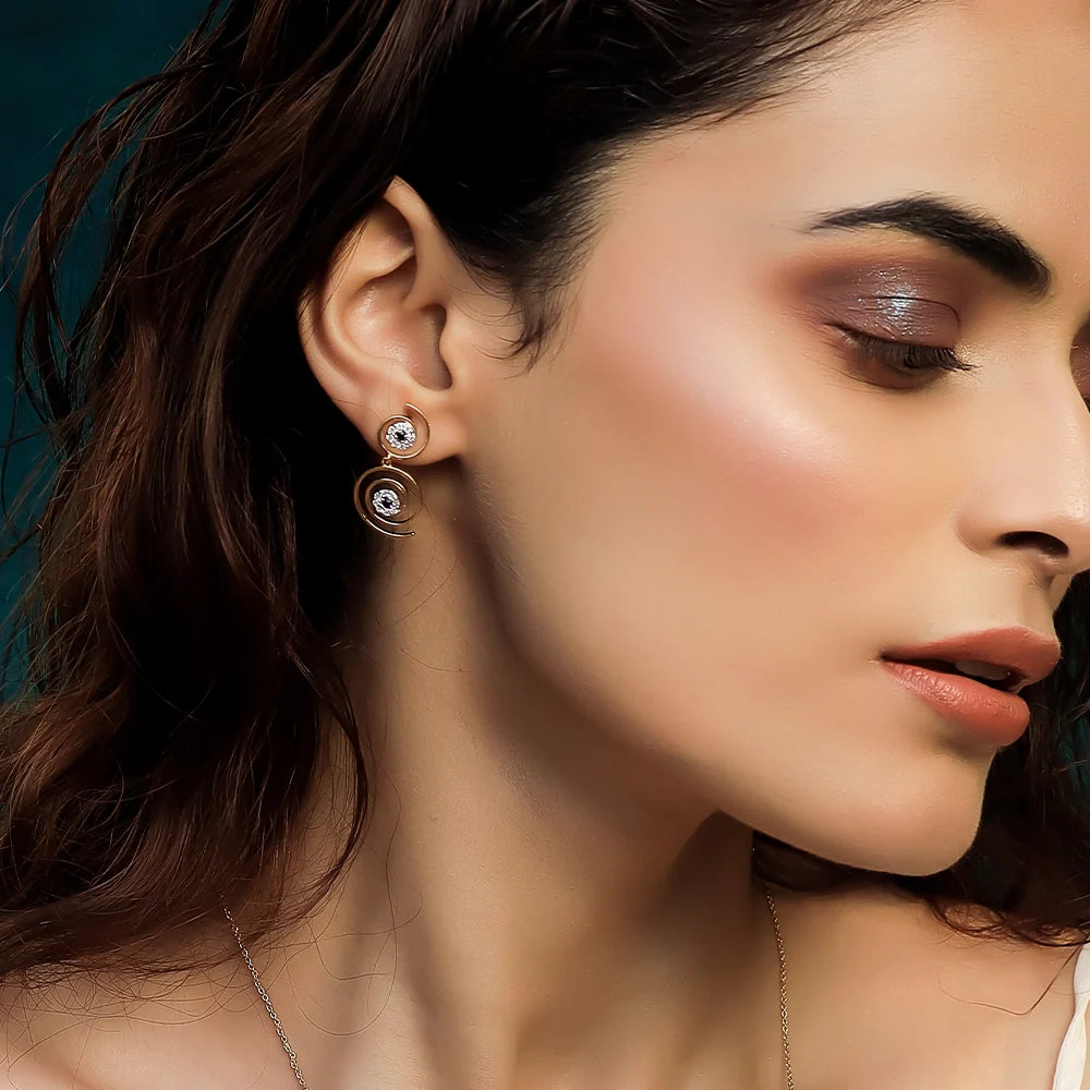 Evil Eye Elixir - Lab Diamond Drop Earrings Secondary image