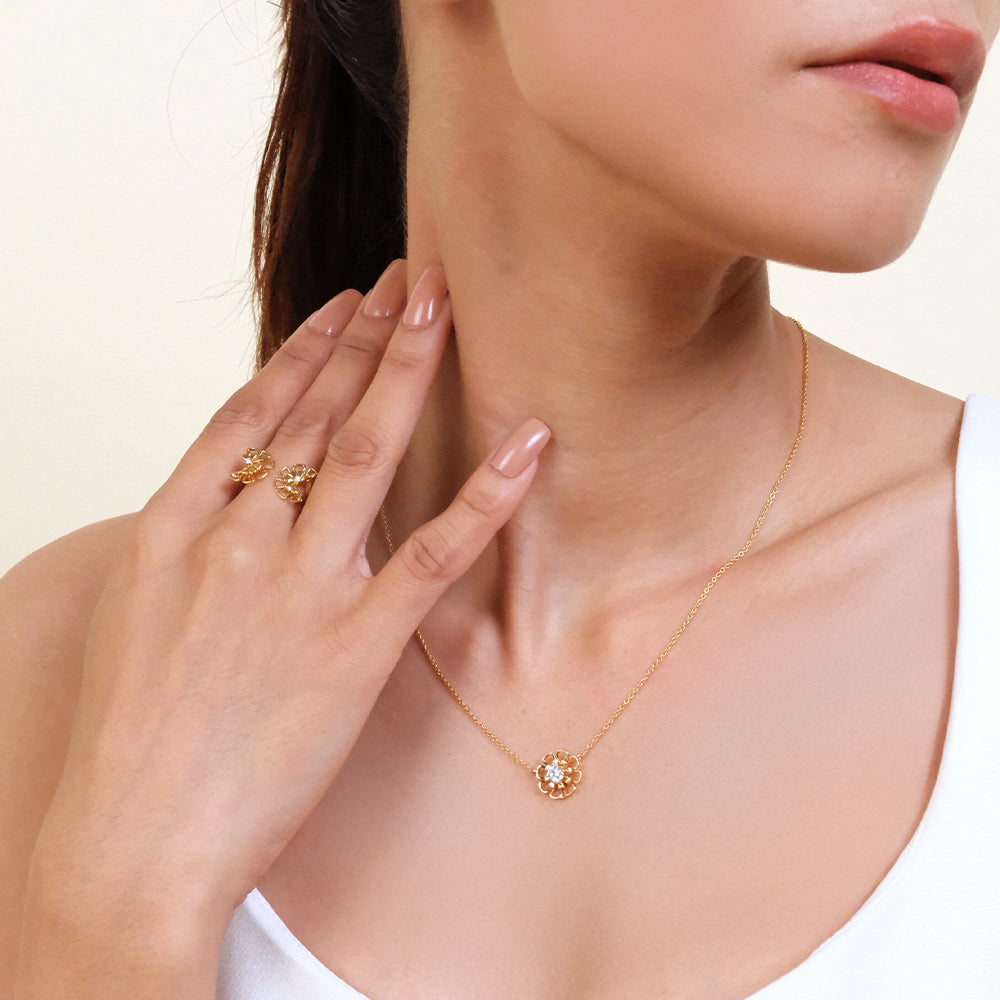 Golden Edge - Lab Diamond Open-Top Ring