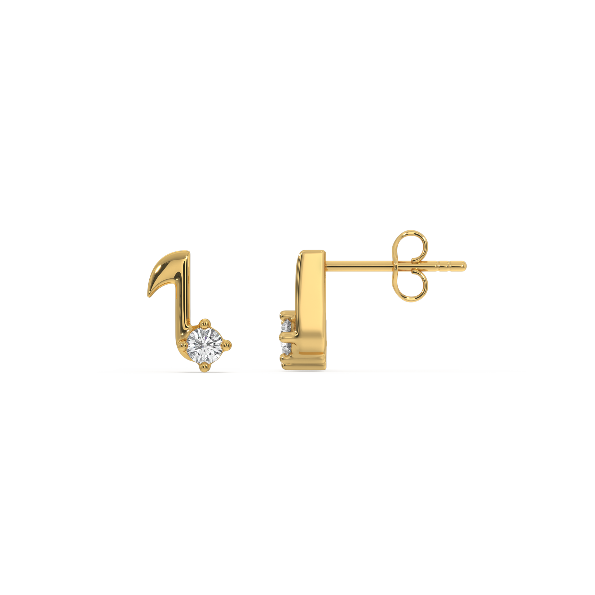 Harmony Beam - Lab Diamond Stud Earrings