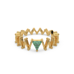 Nature's Flow - Emerald Band Ring