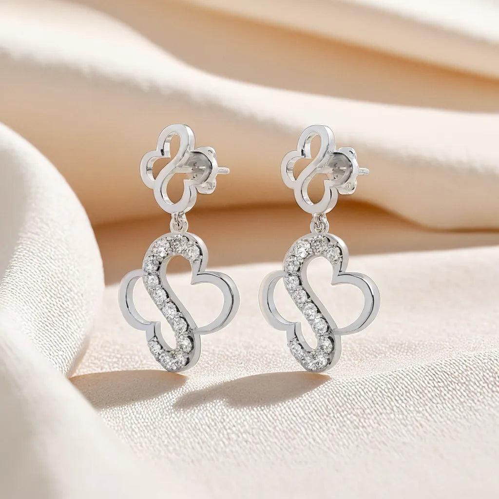 Clover S-Drops - Lab Diamond Earrings