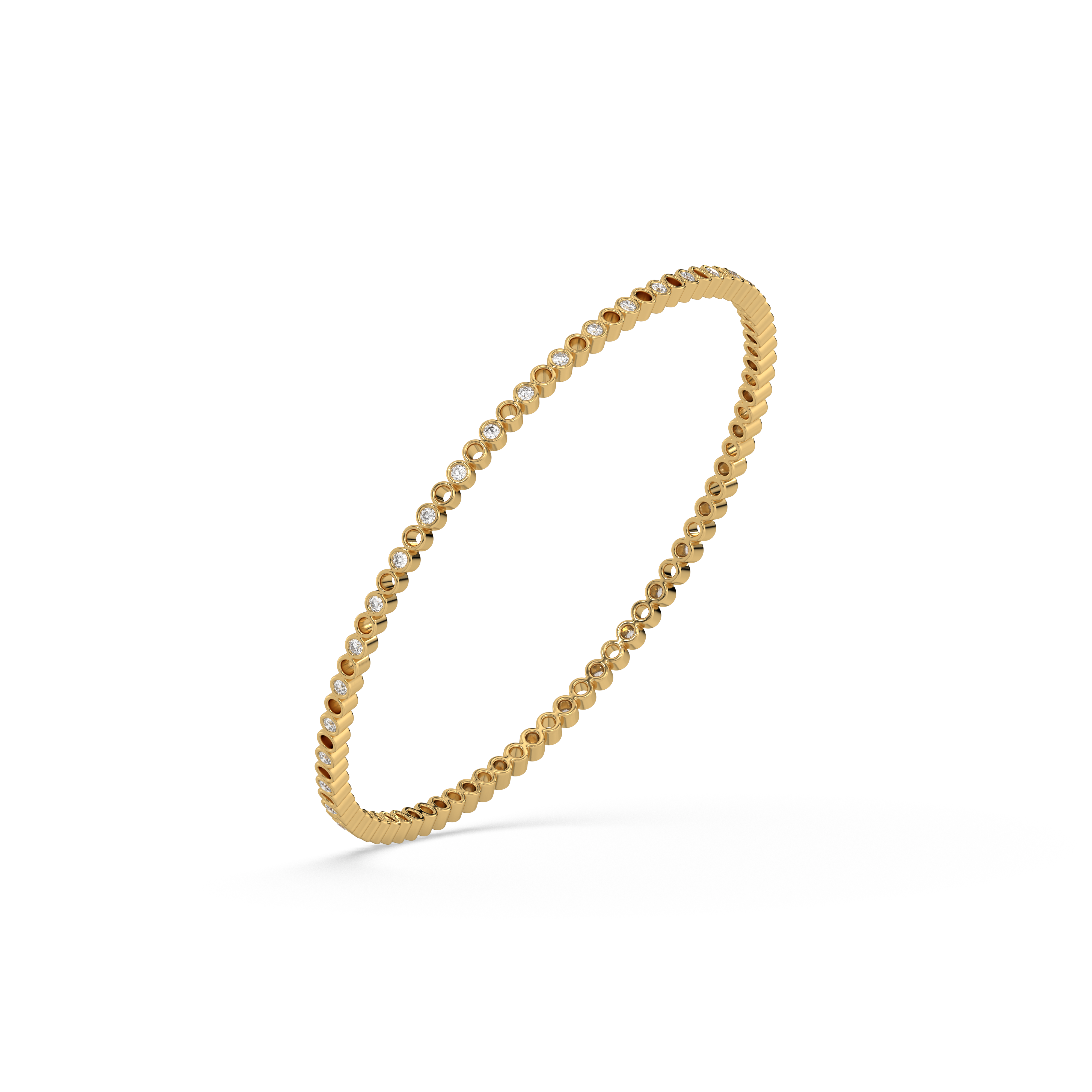 Beaded - Lab Diamond Bangle