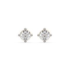 Golden Edge - Lab Diamond Solitaire Earrings
