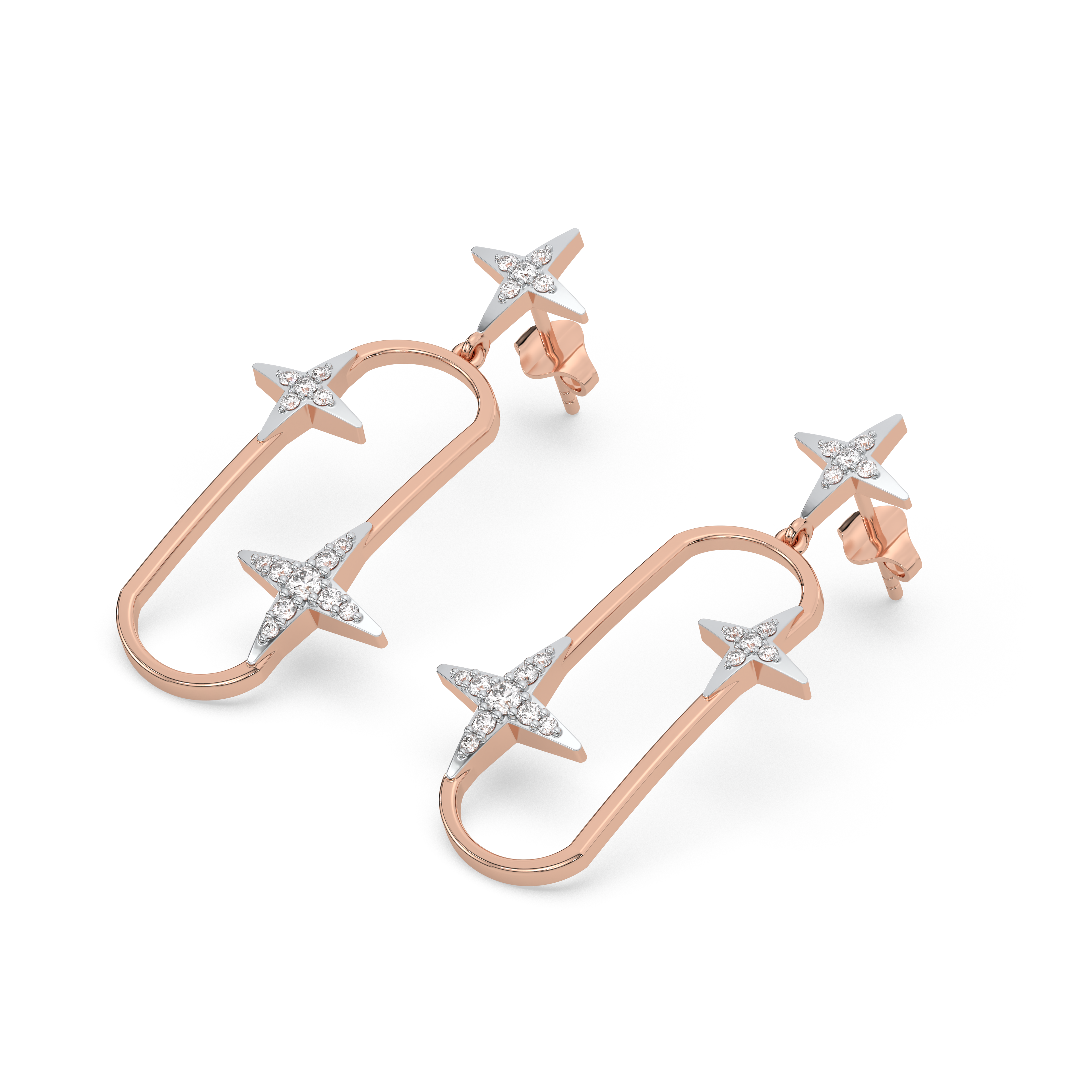 Shooting Star - Lab Diamond Drop Earrings