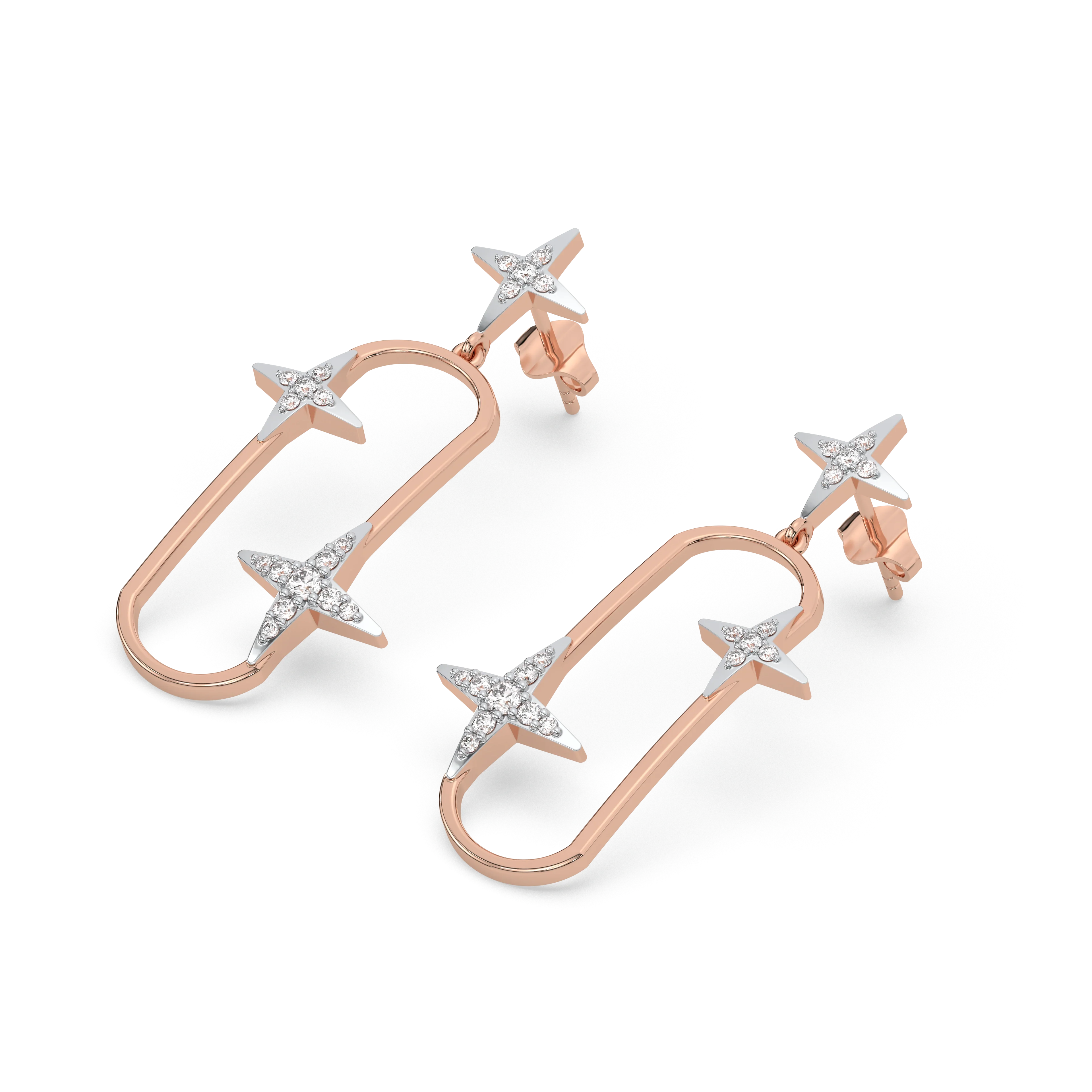 Shooting Star - Lab Diamond Drop Earrings